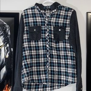 Hooded Button up Flannel